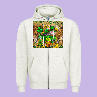 St. Patrick's Day Gnomies Truck Tumbler Zipper Hoodie Designed By Neo Western