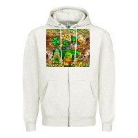 Oatmeal Heather St. Patrick's Day gnomies truck tumbler Zipper Hoodie - Neo Western