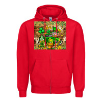 Red St. Patrick's Day gnomies truck tumbler Zipper Hoodie - Neo Western