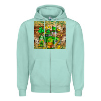 Seafoam St. Patrick's Day gnomies truck tumbler Zipper Hoodie - Neo Western