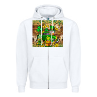 White St. Patrick's Day gnomies truck tumbler Zipper Hoodie - Neo Western