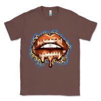 Chestnut american football lips Classic Tee - Zillion Design Studio