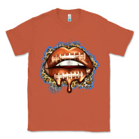 Copper american football lips Classic Tee - Zillion Design Studio