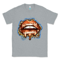 Heather Grey american football lips Classic Tee - Zillion Design Studio