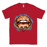 Red american football lips Classic Tee - Zillion Design Studio