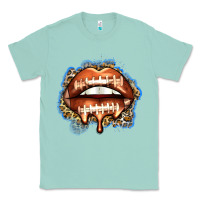 Seafoam american football lips Classic Tee - Zillion Design Studio