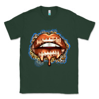 Sports Green american football lips Classic Tee - Zillion Design Studio
