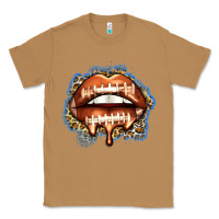 Toasted Coconut american football lips Classic Tee - Zillion Design Studio