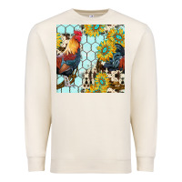 Sandshell western rooster seamless pattern Premium Sweatshirt - BundleAndBundleShop