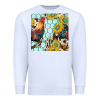 White western rooster seamless pattern Premium Sweatshirt - BundleAndBundleShop