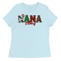 Baby Blue nana claus Ladies Tee - BarkalooDesign