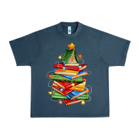 Midnight Navy book christmas tree Urban Heavy Tee - Zillion Design Studio