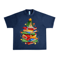Navy book christmas tree Urban Heavy Tee - Zillion Design Studio