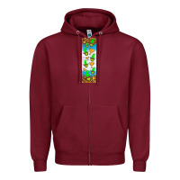 Burgundy tennis penwraps Zipper Hoodie - HRA Design Shop