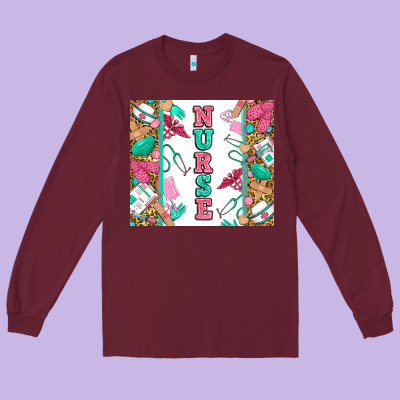 Nurse Long Sleeve Tee Designed By Zillion Design Studio