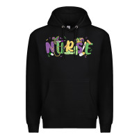 Black nurse mardi gras Premium Hoodie - MaliasSmallBusiness