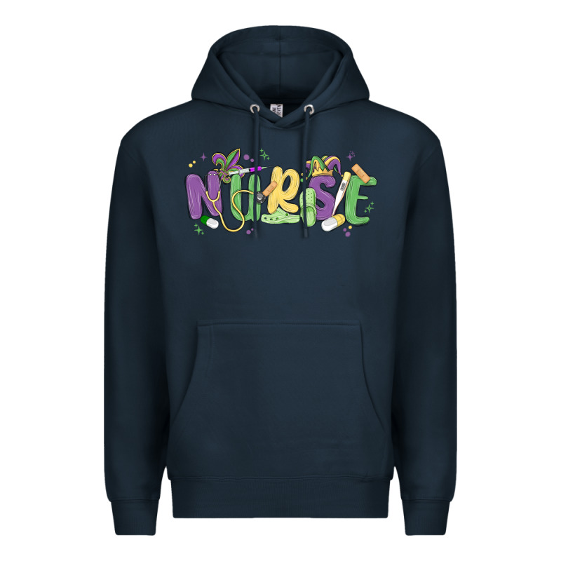 Nurse Mardi Gras Premium Hoodie by MaliasSmallBusiness | Teevron