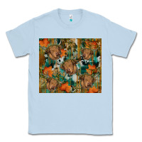 Dusty Blue fall cowhide highland cow tumbler Classic Tee - RanaPortraitStore
