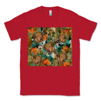 Red fall cowhide highland cow tumbler Classic Tee - RanaPortraitStore
