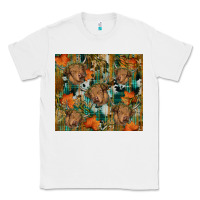 White fall cowhide highland cow tumbler Classic Tee - RanaPortraitStore