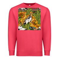 Cardinal western bull skull seamless pattern Premium Sweatshirt - BundleAndBundleShop