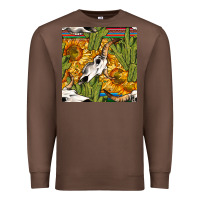 Chestnut western bull skull seamless pattern Premium Sweatshirt - BundleAndBundleShop