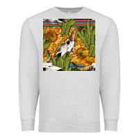 Dove Grey western bull skull seamless pattern Premium Sweatshirt - BundleAndBundleShop