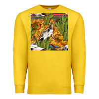 Lemon western bull skull seamless pattern Premium Sweatshirt - BundleAndBundleShop