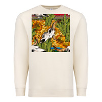 Sandshell western bull skull seamless pattern Premium Sweatshirt - BundleAndBundleShop