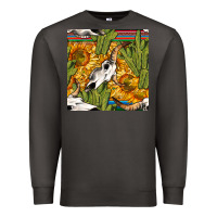 Smoke western bull skull seamless pattern Premium Sweatshirt - BundleAndBundleShop