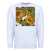 White western bull skull seamless pattern Premium Sweatshirt - BundleAndBundleShop