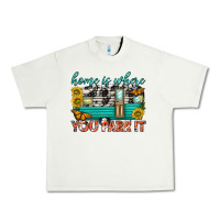 Pistachio home is where  you park it Urban Heavy Tee - texasbilliewilder
