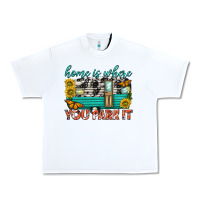 White home is where  you park it Urban Heavy Tee - texasbilliewilder