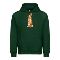 Forest Green Bunny Urban Hoodie - NancyCooperArtShop