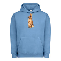 Pigment Pebble Blue Bunny Urban Hoodie - NancyCooperArtShop