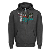 Charcoal Heather hair hustler2 Zipper Hoodie - SublimationCraftShop