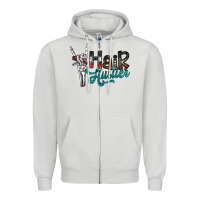 Dove Grey hair hustler2 Zipper Hoodie - SublimationCraftShop