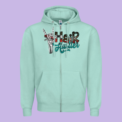 Hair Hustler2 Zipper Hoodie Designed By Sublimationcraftshop