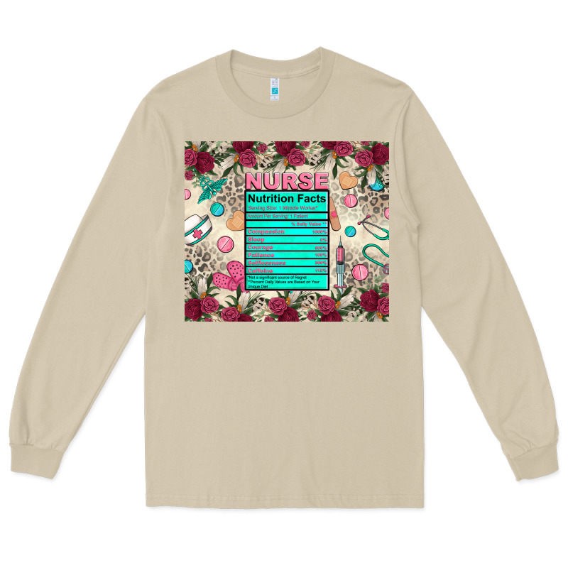 Nurse Nutrition Facts Long Sleeve Tee by Zillion Design Studio | Teevron