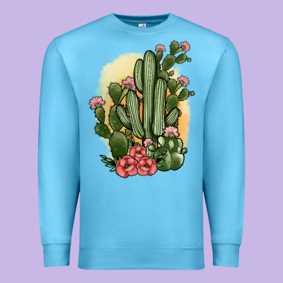 Cactus Premium Sweatshirt Designed By Jahusdesignshop