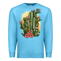 Ocean Blue cactus Premium Sweatshirt - JahusDesignShop