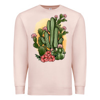 Pale Pink cactus Premium Sweatshirt - JahusDesignShop