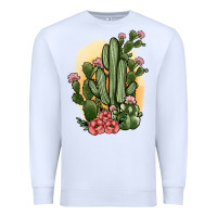 White cactus Premium Sweatshirt - JahusDesignShop