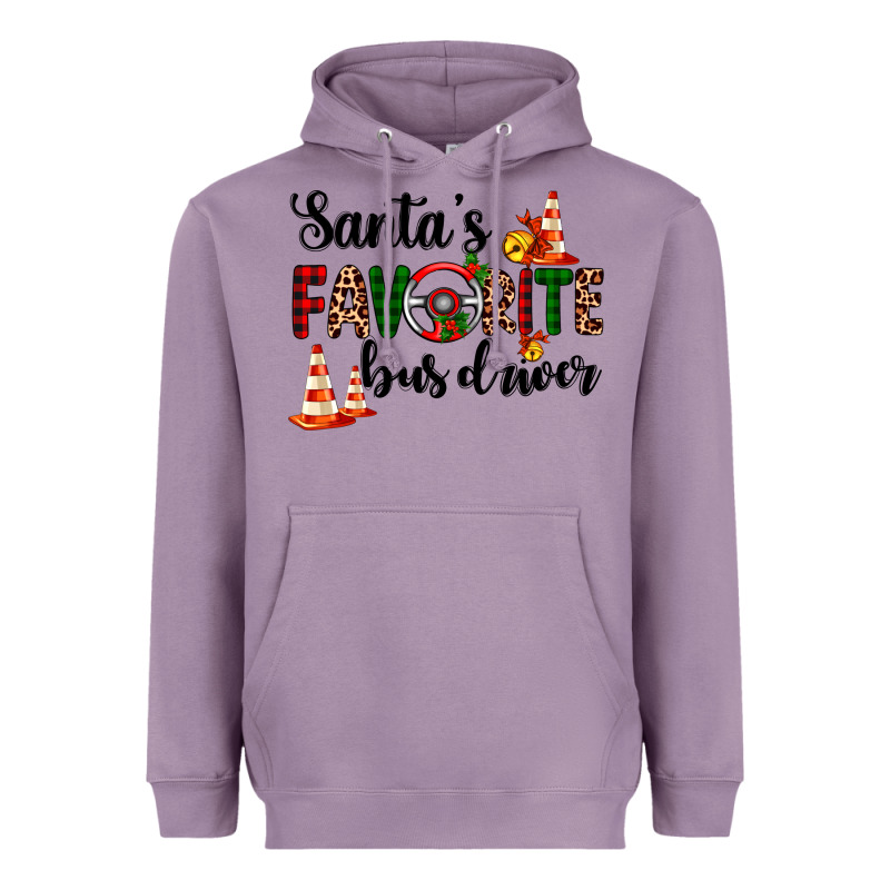 Santa's Favorite Bus Driver Heavyweight Hoodie by AdoDesignShop | Teevron
