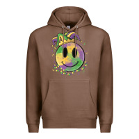 Chestnut smiley face mardi gras Premium Hoodie - MaliasSmallBusiness