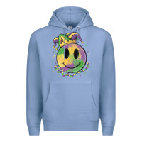 Colony Blue smiley face mardi gras Premium Hoodie - MaliasSmallBusiness