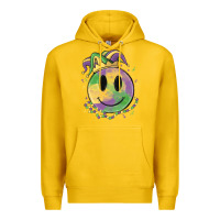 Lemon smiley face mardi gras Premium Hoodie - MaliasSmallBusiness