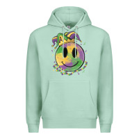 Seafoam smiley face mardi gras Premium Hoodie - MaliasSmallBusiness