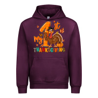 Mauve Wine my first thanksgiving Urban Hoodie - MaliasSmallBusiness