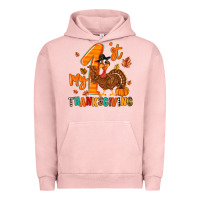 Pigment Salmon my first thanksgiving Urban Hoodie - MaliasSmallBusiness